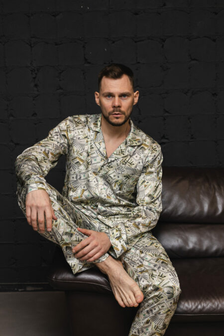 Чоловіча піжама долари шовк BOBRAND