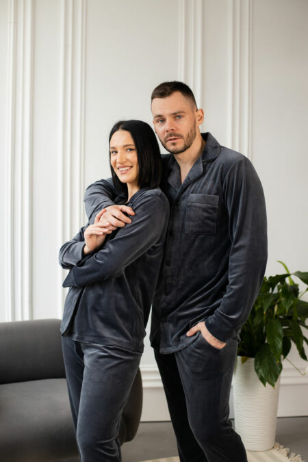Парні піжами BOBRAND у кольорі графіт зображення 2
