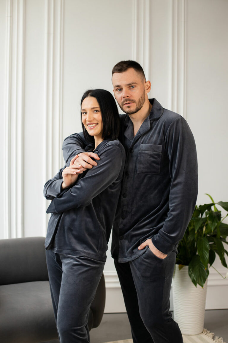 Парні піжами BOBRAND у кольорі графіт зображення 2