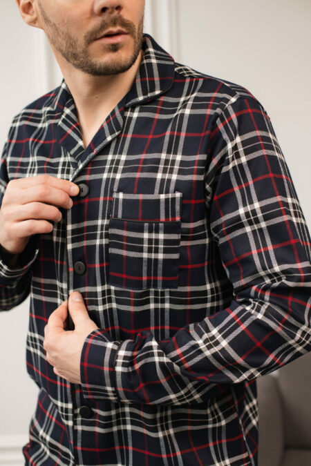 Men's pajamas BOBRAND blue check - Image 6