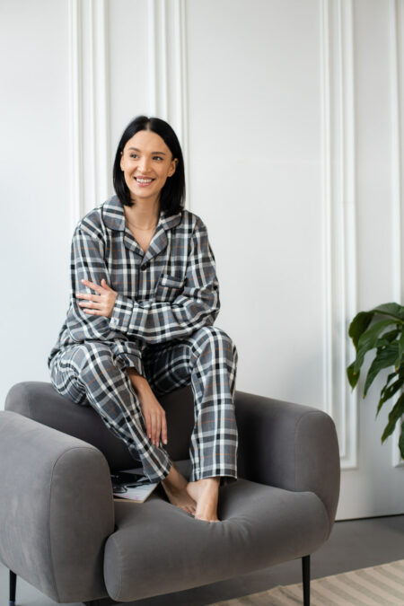 Жіноча тепла піжама у клітинку BOBRAND